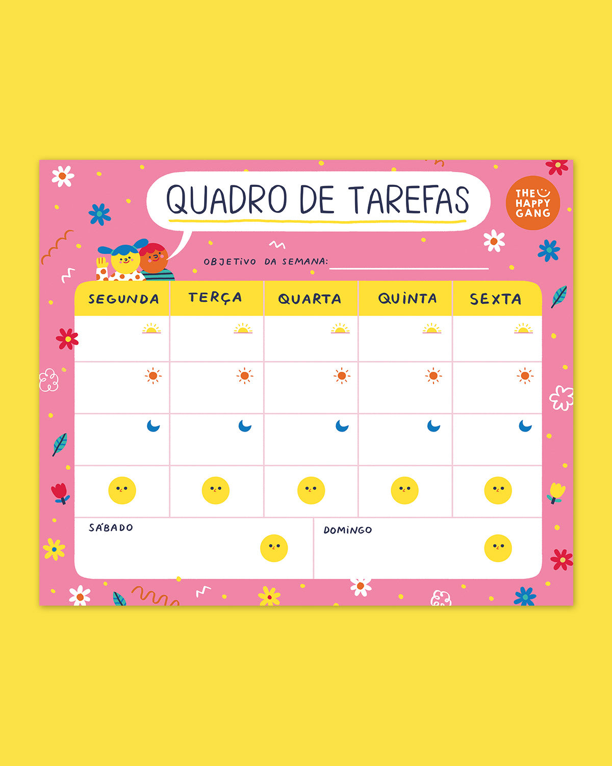 Planeador de Tarefas Magnético - Planeadores - The Happy Gang