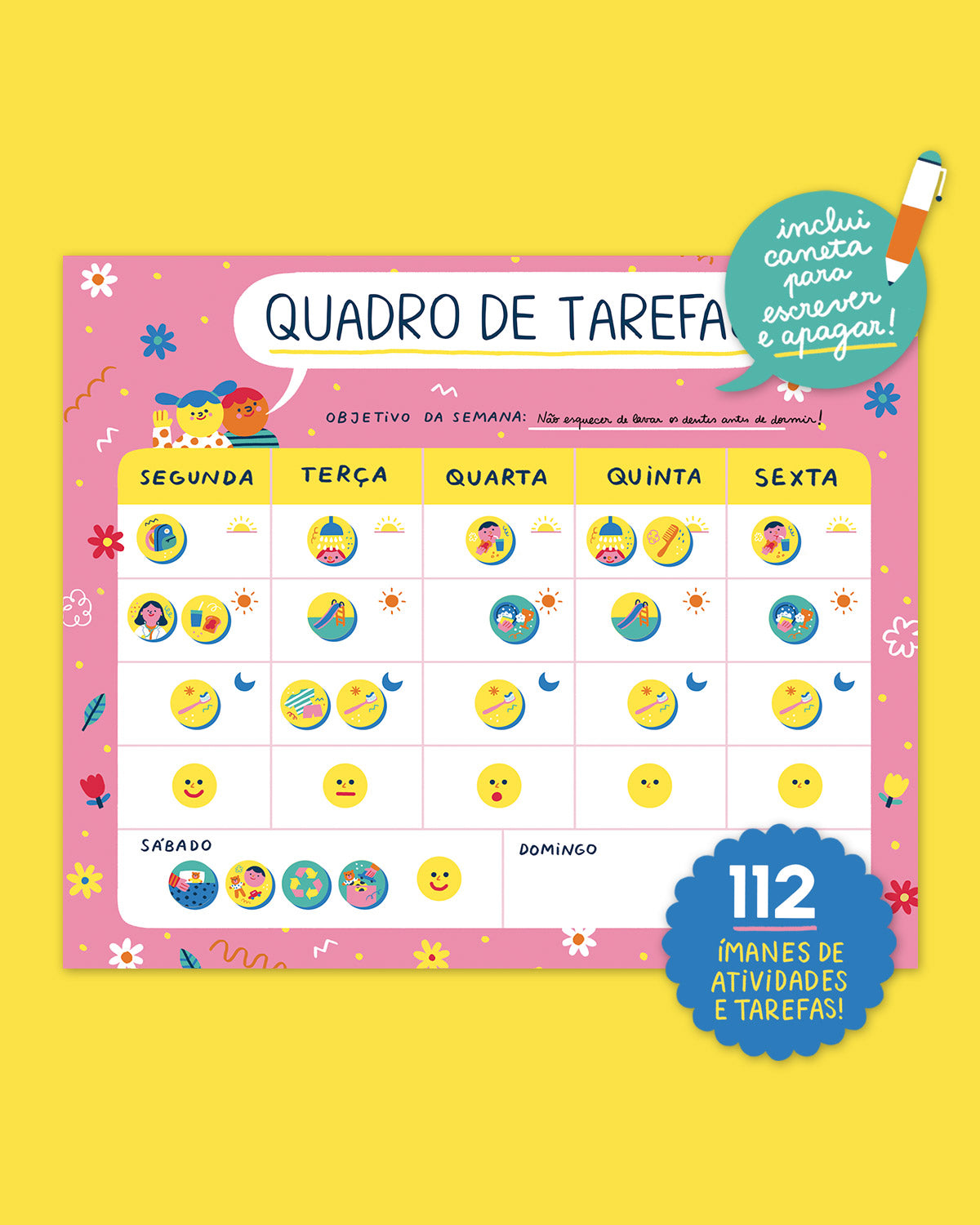 Planeador de Tarefas Magnético - Planeadores - The Happy Gang