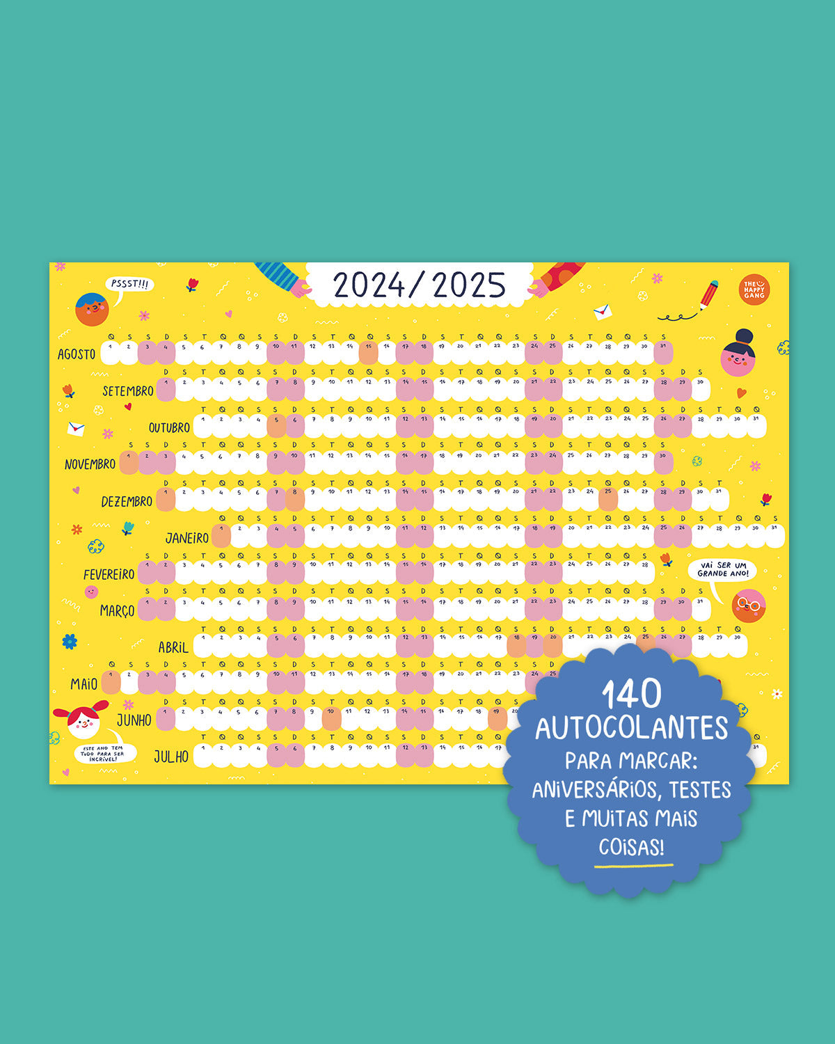 Calendário Escolar Anual 2024/2025 - Calendários - The Happy Gang